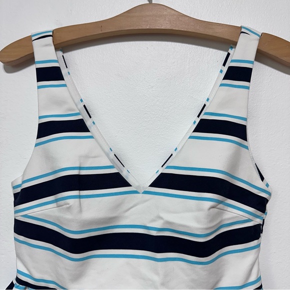 Zara V-Neck Stripes Peplum Sleeveless Women’s Top Size XS - Picture 4 of 9